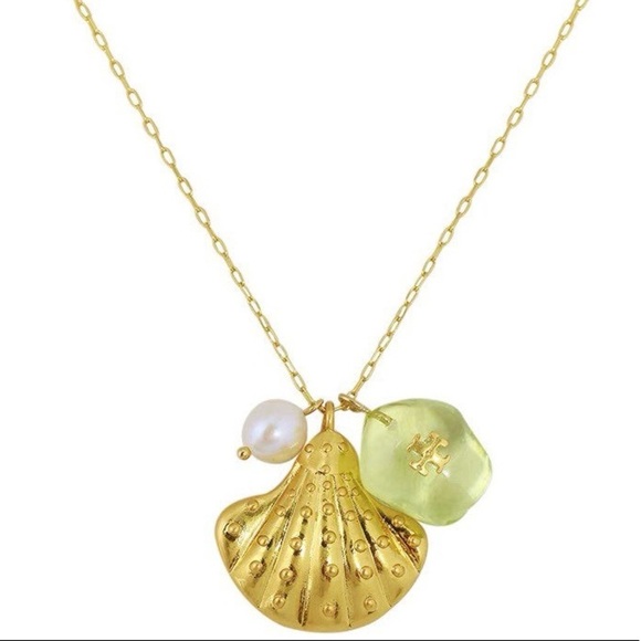 🆕 Tory Burch Sea Of Dreams Charm Pendant Necklace - Picture 5 of 15